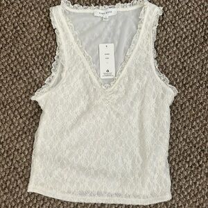 NWT Pink Rose womens lace top